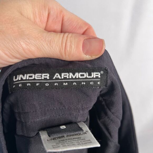 Under Armour Performance Black Golf Mini Skirt Side Zip Front Slits Size 8 MD - Picture 8 of 12